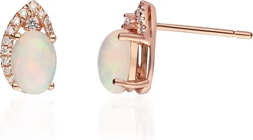 Miniatura 5 de Gin & Grace Pendientes de oro rosa de 14 quilates con ópalo natural (SI1) para mujer