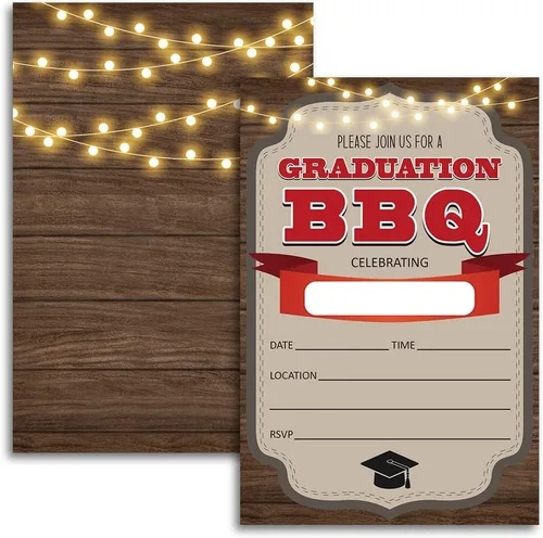 Miniatura 6 de 20 tarjetas con sobres, invitaciones para fiestas de graduación 2026, 2026 para universidad, escuela secundaria, celebración de graduación 015