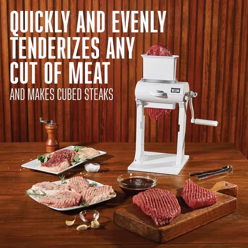 Miniatura 2 de Weston Herramienta Ablandadora de Carne y Cubicadora de Servicio Pesado, Operación Manual Rápida y Fácil para Cortes de Hasta 4.5" de Ancho x 0.75