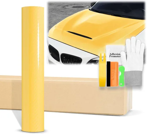 Miniatura 13 de EZAUTOWRAP - Adhesivo revestidor de vinilo muy brillante de fibra de carbono 7D prémium con juego de herramientas, lámina de calcomanía con Gris