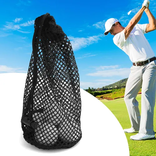 Miniatura 6 de Bolsa de almacenamiento de bolas, bolsa de pelota de golf de malla resistente al desgaste portátil duradera, para exteriores