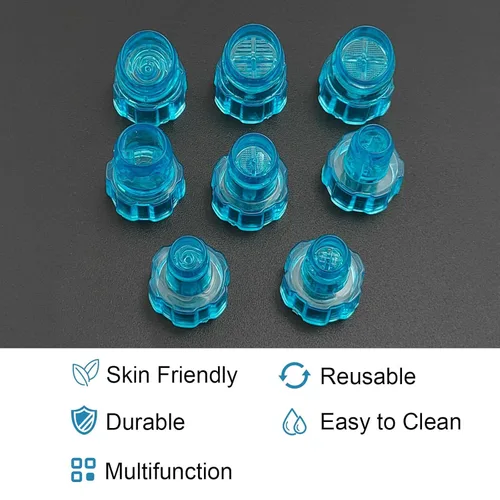 Miniatura 7 de Elitzia Cabezales de microderma de plástico, puntas faciales para pelar agua, cuidado facial, herramienta de limpieza de la piel, piezas de repuesto