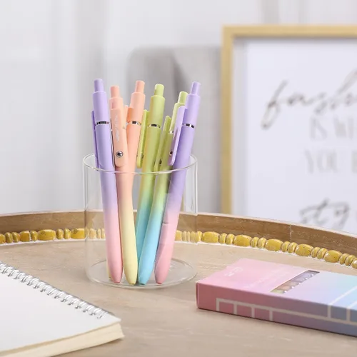 Miniatura 5 de Mr. Pen - Bolígrafos de gel retráctiles, paquete de 6, barriles de color degradado, bolígrafos de gel negros, secado rápido, punta fina de 0.02