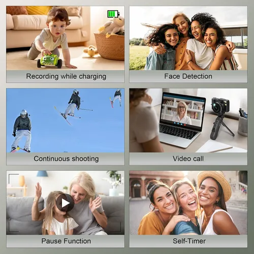 Miniatura 6 de Cámaras digitales de 48 MP para fotografía, cámara de video 4K para vloggers, cámaras de pantalla abatible de enfoque automático para fotografía