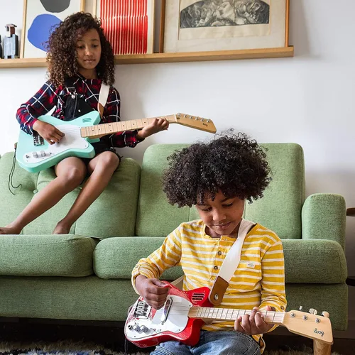 Miniatura 6 de Loog - Guitarra eléctrica mini para niños principiantes con amplificador incorporado, a partir de 3 años, aplicación de aprendizaje y lecciones Verde