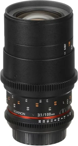 Miniatura 8 de Rokinon Cine DS 3.937 in T3.1 ED UMC Telefoto de Marco Completo Lente Macro Cine para Canon EF Digital SLR Cámaras