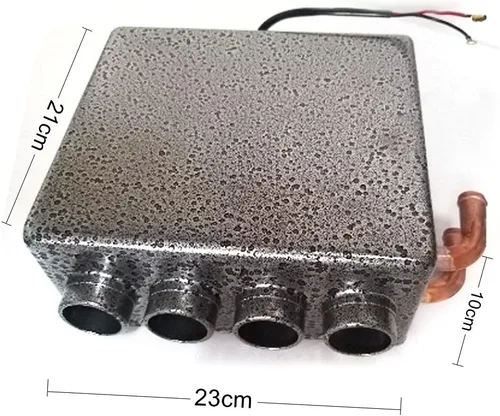Miniatura 2 de Calentador universal de 12 V con 4 puertos para debajo del salpicadero, con interruptor de velocidad, gris, para automóvil, camión, barcos