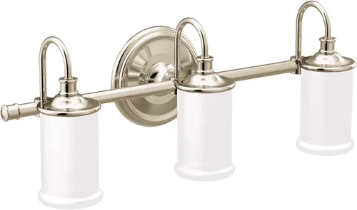 Miniatura 8 de Moen YB6461ORB Belfield - Accesorio de tocador de baño de doble montaje con 1 luz con vidrio esmerilado, bronce aceitado