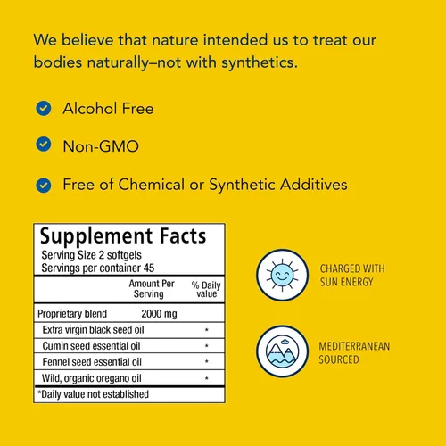 Miniatura 4 de North American HERB & Spice Aceite de semilla negra de 1000 mg – 90 unidades – Hígado, vesícula biliar y función intestinal – Salud cardíaca