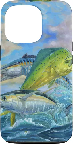 Miniatura 9 de iPhone 13 lindo Mahi Mahi verde pesca atún caso