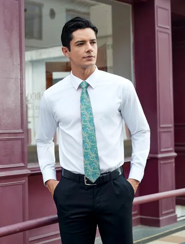 Miniatura 124 de Corbatas florales tejidas clásicas para hombre, corbata cuadrada de bolsillo, corbatas formales para hombres, boda con pañuelo