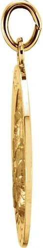 Miniatura 2 de Jewels By Lux Medalla de San Padre Pio de oro amarillo de 14 quilates de 0.709in