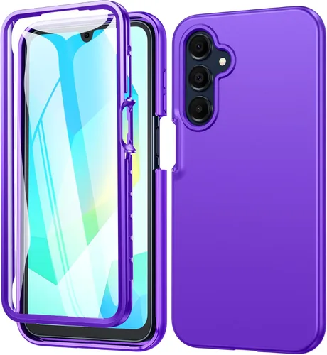 Miniatura 16 de FNTCASE Funda para Samsung Galaxy A15-5G: Funda para teléfono con protector de pantalla incorporado Funda protectora de silicona para teléfono