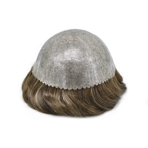 Miniatura 34 de Toupee Hair Piece For Men 100% Real Human Hair System Natural Looking Hairpieces For Men Hair Units Protesis Capilar Para Hombre 8''X10'' #610#6
