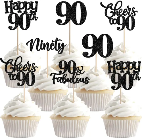 Miniatura 42 de 30 piezas de adornos para cupcakes de 12 cumpleaños feliz, brillantes doce, hola 12, felicitaciones a 12 años, adornos para cupcakes, 12