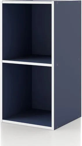 Miniatura 60 de Homes: Inside + Out Apexa - Estantería organizadora de almacenamiento de 2 cubos, estantería apilable de madera para cubos para organización