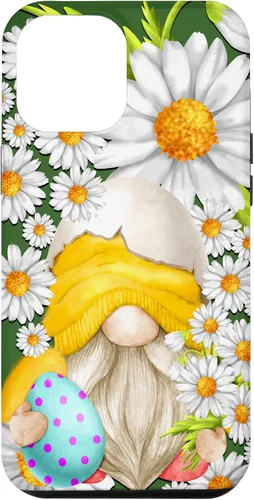 Miniatura 25 de iPhone 16 Easter Chick Gnome Graphic For Women Floral Daisy Flower Case