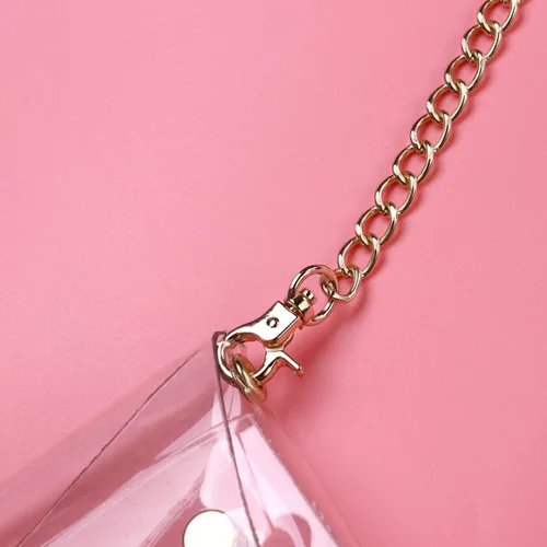 Miniatura 2 de BESTOYARD Bolso bandolera con correa de cadena para mujer, Transparente, Pvc