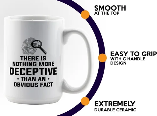 Miniatura 5 de Taza de café detective de 15 onzas, color blanco, no hay nada, oficial de policía, policía, patrulla, detective, policía, policía, policía, policía