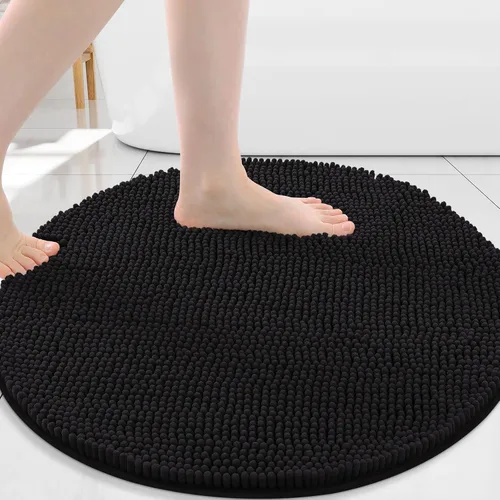 Miniatura 110 de Arotive Alfombras de baño de felpilla extrasuaves y absorbentes, de 24 x 16 pulgadas, lavables a máquina, parte trasera de goma antideslizante