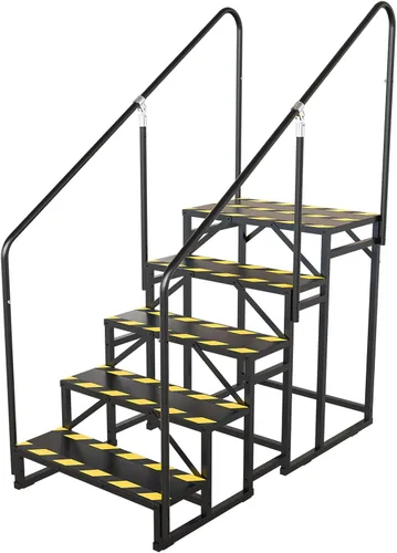Miniatura 10 de Escaleras de autocaravana de 2 escalones, peldaños para bañera de hidromasaje, escalera de spa al aire libre con pasamanos, escalera de quinta rueda