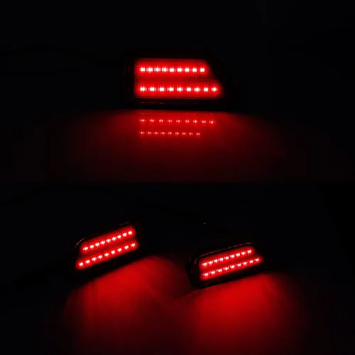 Miniatura 6 de 2x Luces LED Rojas Ahumadas Marcadoras Laterales de Parachoques Trasero y Guardabarros Para Honda CR-V 1997-2001 Lente de humo LED rojo