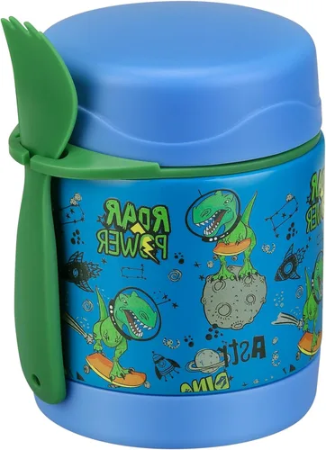 Miniatura 12 de Tarro de comida aislado para niños con cuchara, acero inoxidable de 10 onzas, a prueba de fugas, boca ancha, termo para comida caliente