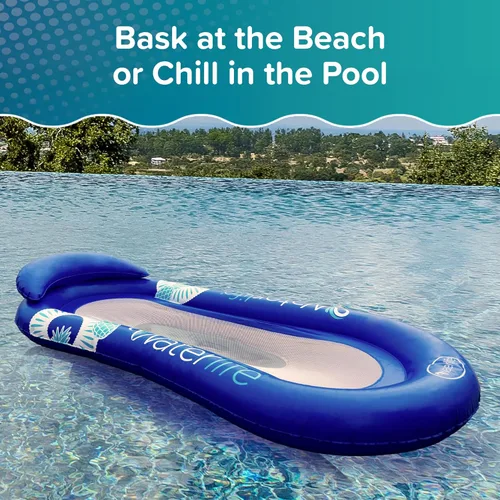 Miniatura 3 de Aqua Luxury Water Pool Lounge – Extra Large – Inflatable Pool Floats for Adults with Headrest, Backrest, Footrest & Cupholder – Multiple