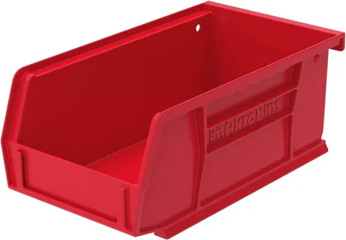 Miniatura 11 de Paquete de 24 contenedores colgantes de plástico 30220 de Akro-Mils, apilables, 7 x 4 x 3 pulgadas, color negro Rojo