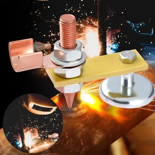 Miniatura 2 de Paquete de 2 herramientas de sujeción magnética de soldadura con 2 varillas conductoras, cabeza magnética de soldadura, fuerte magnetismo de succión