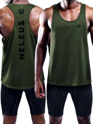 Miniatura 5 de NELEUS Mens 3 Pack Dry Fit Y-Back Muscle Tank Top