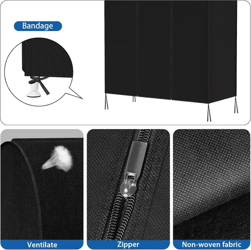 Miniatura 3 de Zilink Funda para Perchero de Ropa de 43 Pulgadas a Prueba de Polvo Transpirable Funda para Perchero de Ropa Bolsas para Ropa Grandes Protector