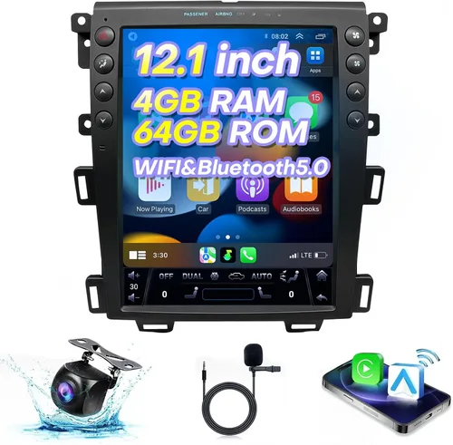 Miniatura 10 de Estéreo de coche para Ford Explorer Fusion Focus Edge Taurus Freestar F150 F250 F350 Radio - 7 pulgadas pantalla táctil GPS Bluetooth FM/RDS SWC