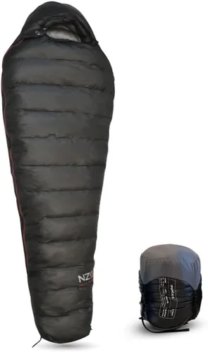 NEAR ZERO Saco de dormir para adultos con relleno de plumón de 18°F 850+, ultraligero, para todas las estaciones, saco de dormir para senderismo y