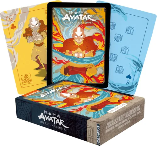 Aquarius Avatar The Last Airbender - Baraja temática con 52 diseños únicos, regalo de mercancía coleccionable para adolescentes y adultos