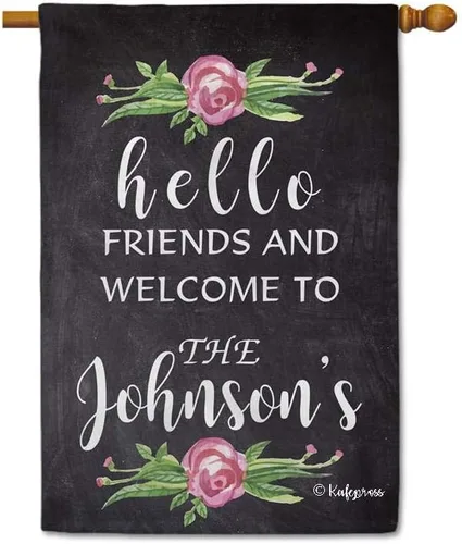 Miniatura 14 de Welcome Style Initial Garden Flag Snowflake Decor Customized Your Last Name 12.5X18 Inch Print Double Sided