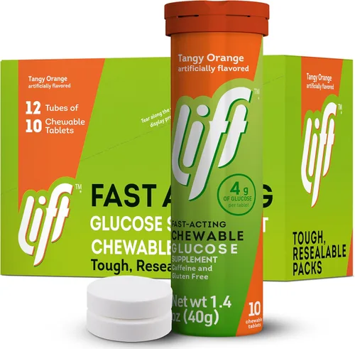 Miniatura 14 de Lift Glucosa, tabletas energéticas masticables de glucosa de acción rápida, arándano, tubo de 10 unidades (paquete de 12)