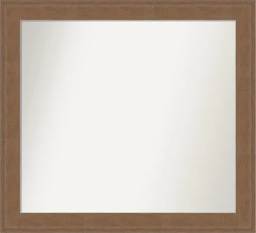 Miniatura 162 de Amanti Art Espejo de baño marrón para sobre el fregadero, 25 x 25 pulgadas, hecho a medida, espejo de tocador cuadrado marrón medio, marco de madera