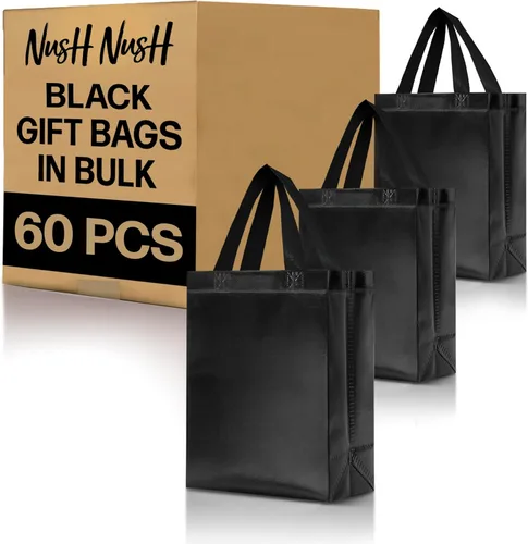 Miniatura 15 de Nush Nush - Bolsas de regalo reutilizables azul aguamarina a granel (azul aguamarina - Tamaño mediano - Juego de 30)