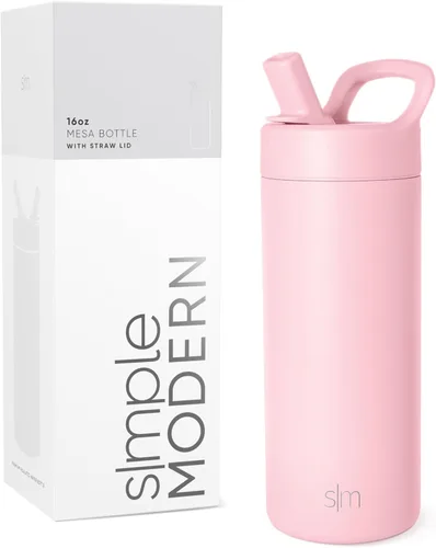 Miniatura 29 de Simple Modern Botella de agua con tapa de pajilla Termo de acero inoxidable aislado Botellas de agua reutilizables para viajes para gimnasio