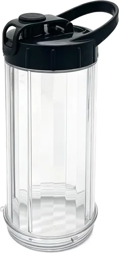 Miniatura 2 de Taza de repuesto mejorada de 22 onzas con cuchilla y tapa extractora cruzada, paquete de 2 vasos de licuadora portátil, compatible con mezcladores