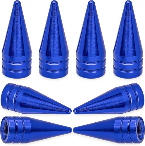 Miniatura 67 de 4 piezas de tapas de válvula de rueda con forma de punta, válvula de rueda de aleación de aluminio con punta, universal para automóviles, SUV