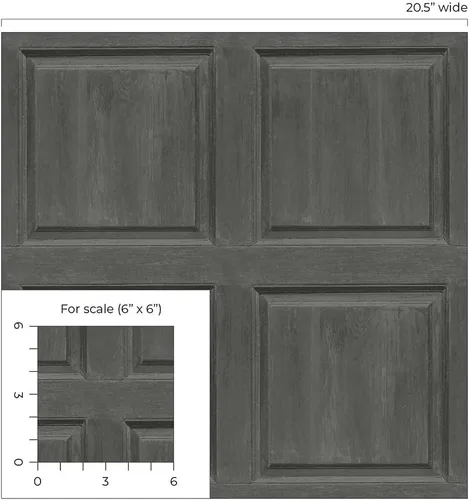 Miniatura 8 de NextWall Papel tapiz de imitación lavado para despegar y pegar (carbón)
