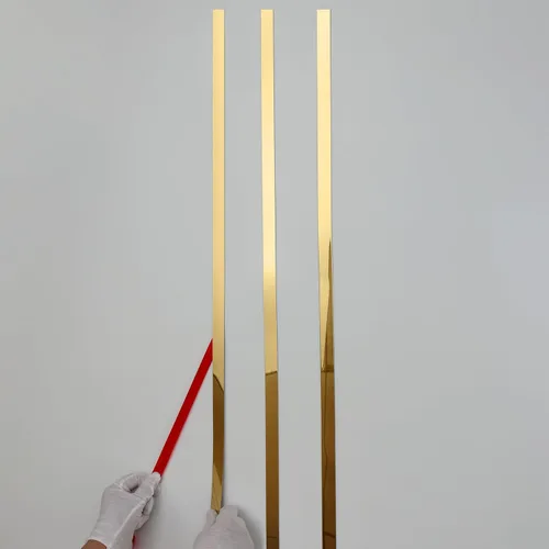 Tira de moldeo con acabado metalizado dorado similar a un espejo, tira para despegar y pegar para marco de espejo, pared, chimenea y decoración del