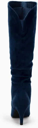 Miniatura 5 de Coutgo Botas altas hasta la rodilla para mujer, con tacón ancho de pantorrilla, puntera puntiaguda, botas largas para invierno