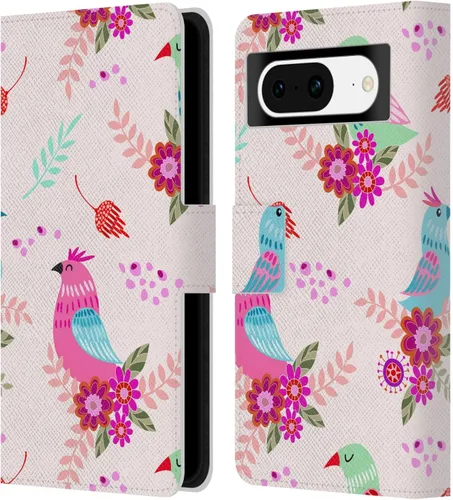 Miniatura 9 de Head Case Designs Officially Licensed Haroulita Blue Flower Cute Flower Pattern Leather Wallet Case Compatible with Google Pixel 8