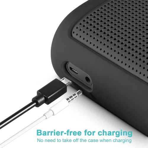 Miniatura 6 de Funda protectora de silicona con asa compatible con Bose SoundLink Color Speaker II (gris oscuro)