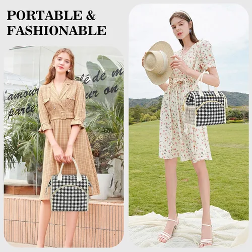 Miniatura 7 de LOKASS - Lonchera aislada para mujeres - Bolsa de almuerzo reutilizable de 10 L para mujeres - Bolsa térmica tipo hielera a prueba de fugas