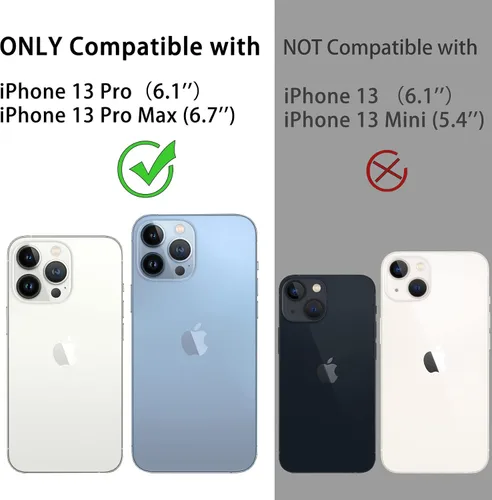 Miniatura 2 de Pack de 3 protectores de lente de cámara de vidrio templado Dengduoduo para iPhone 13 Pro de 6.1" y iPhone 13 Pro Max de 6.7", brillo de diamantes