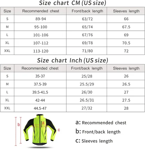 Miniatura 7 de Chaqueta térmica para ciclismo (tejido Softshell, resistente al viento, impermeable, 15K) de ARSUXEO